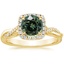 18K Yellow Gold Petite Twisted Vine Halo Diamond Ring (1/4 ct. tw.), smalltop view