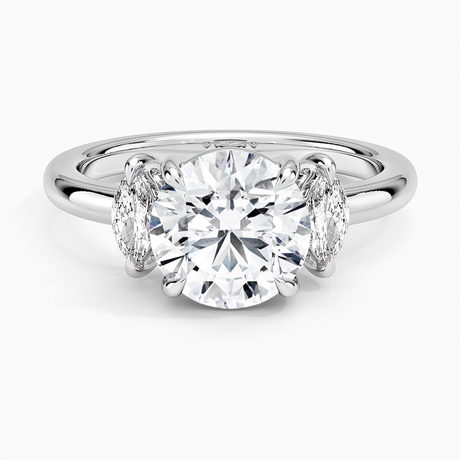 Sasha Three Stone Marquise Diamond Ring