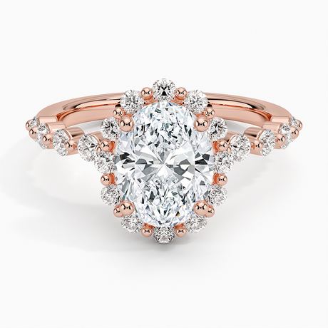 14K Rose Gold Marseille Halo Diamond Ring (1/2 ct. tw.)