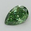 1.04 Ct. Fancy Vivid Green Pear Lab Grown Diamond