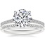 18K White Gold Luxe Lissome Diamond Ring (1/5 ct. tw.) with Whisper Diamond Ring (1/10 ct. tw.)