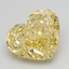 10.31 Ct. Fancy Vivid Yellow Heart Lab Grown Diamond