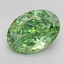 4.51 Ct. Fancy Vivid Green Oval Lab Grown Diamond