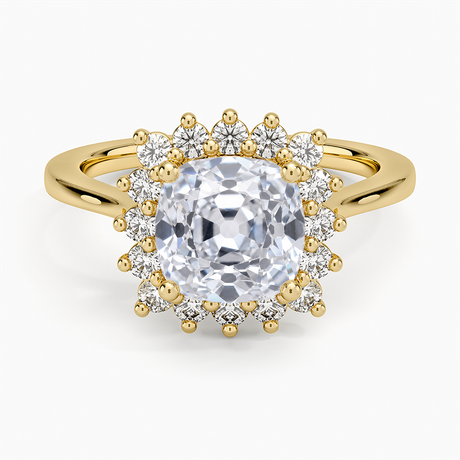 Sunburst Halo Engagement Ring - Brilliant Earth