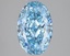 3.06 Ct. Fancy Vivid Blue Oval Lab Grown Diamond