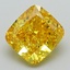 2.73 Ct. Fancy Vivid Yellow Cushion Lab Grown Diamond