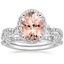 18KW Morganite Luxe Willow Halo Diamond Bridal Set (5/8 ct. tw.), smalltop view
