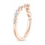 14K Rose Gold Curved Versailles Diamond Ring, smallside view