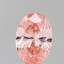 0.51 Ct. Fancy Vivid  Pink Oval Lab Grown Diamond