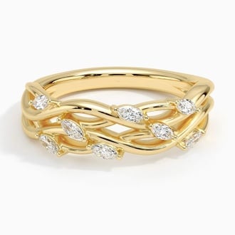Blooming Willow Diamond Ring (1/4 ct. tw.) in 18K Yellow Gold