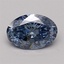 0.64 Ct. Fancy Vivid Blue Oval Lab Grown Diamond