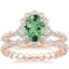 14K Rose Gold Marseille Halo Diamond Ring (1/2 ct. tw.) with Riviera Eternity Diamond Ring (1 ct. tw.)