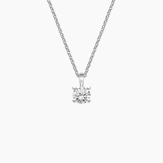 Single Bail Four Prong Pendant in Platinum