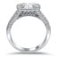 Split Shank Squared Halo Ring, smallside view