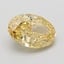1.06 Ct. Fancy Vivid Yellow Oval Lab Grown Diamond