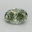 0.57 Ct. Fancy Vivid Green Oval Lab Grown Diamond