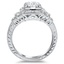 Geometric Engraved Diamond Ring, smallside view