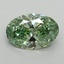 1.15 Ct. Fancy Vivid Green Oval Lab Grown Diamond