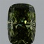 1.47 Ct. Fancy Vivid  Green Cushion Lab Grown Diamond