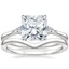 Platinum Aria Diamond Ring (1/10 ct. tw.) with Chevron Ring