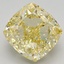 3.39 Ct. Fancy Intense Yellow Cushion Lab Grown Diamond