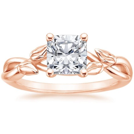 14K Rose Gold Budding Willow Ring with Winding Willow Ring