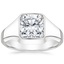 18K White Gold Morgan Bezel Ring, smalltop view