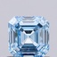 0.77 Ct. Fancy Vivid Blue Asscher Lab Grown Diamond