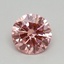 0.38 Ct. Fancy Vivid Pink Round Lab Grown Diamond