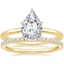 18K Yellow Gold Audrey Perfect Fit Solitaire Ring with Luxe Ballad Diamond Ring (1/4 ct. tw.)