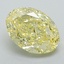 1.42 Ct. Fancy Vivid Yellow Oval Lab Grown Diamond