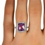 The Lizveth Ring, smallzoomed in top view on a hand