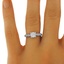 The Brooke Ring, smalltop view on a hand