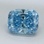 1.03 Ct. Fancy Vivid Blue Cushion Lab Grown Diamond
