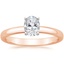 14K Rose Gold Comfort Fit 2.5mm Ring, smalltop view