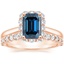 14K Rose Gold Lotus Flower Diamond Ring (1/3 ct. tw.) with Shared Prong Diamond Ring (2/5 ct. tw.)