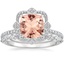 PT Morganite Reina Diamond Ring with Versailles Diamond Ring (3/8 ct. tw.), smalltop view