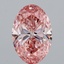 5.51 Ct. Fancy Vivid Pink Oval Lab Grown Diamond