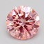 1.22 Ct. Fancy Vivid Pink Round Lab Grown Diamond