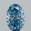 2.08 Ct. Fancy Vivid Blue Oval Lab Grown Diamond