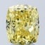 4.04 Ct. Fancy Vivid Yellow Cushion Lab Grown Diamond