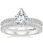 Platinum Tacori Sculpted Crescent Knife Edge Diamond Ring with Tacori Dantela Diamond Ring (1/8 ct. tw.)