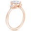 14K Rose Gold Sonata Three Stone Diamond Ring, smallside view