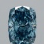 3.04 Ct. Fancy Vivid Blue Cushion Lab Grown Diamond