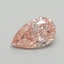 0.51 Ct. Fancy Vivid Pink Pear Lab Grown Diamond