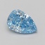 1.58 Ct. Fancy Vivid Blue Pear Lab Grown Diamond