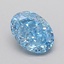1.01 Ct. Fancy Vivid  Blue Oval Lab Grown Diamond