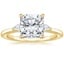 18K Yellow Gold Aria Perfect Fit Three Stone Diamond Ring, smalltop view