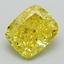 2.03 Ct. Fancy Vivid Yellow Cushion Lab Grown Diamond