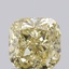 0.78 Ct. Light Yellow Cushion Lab Grown Diamond